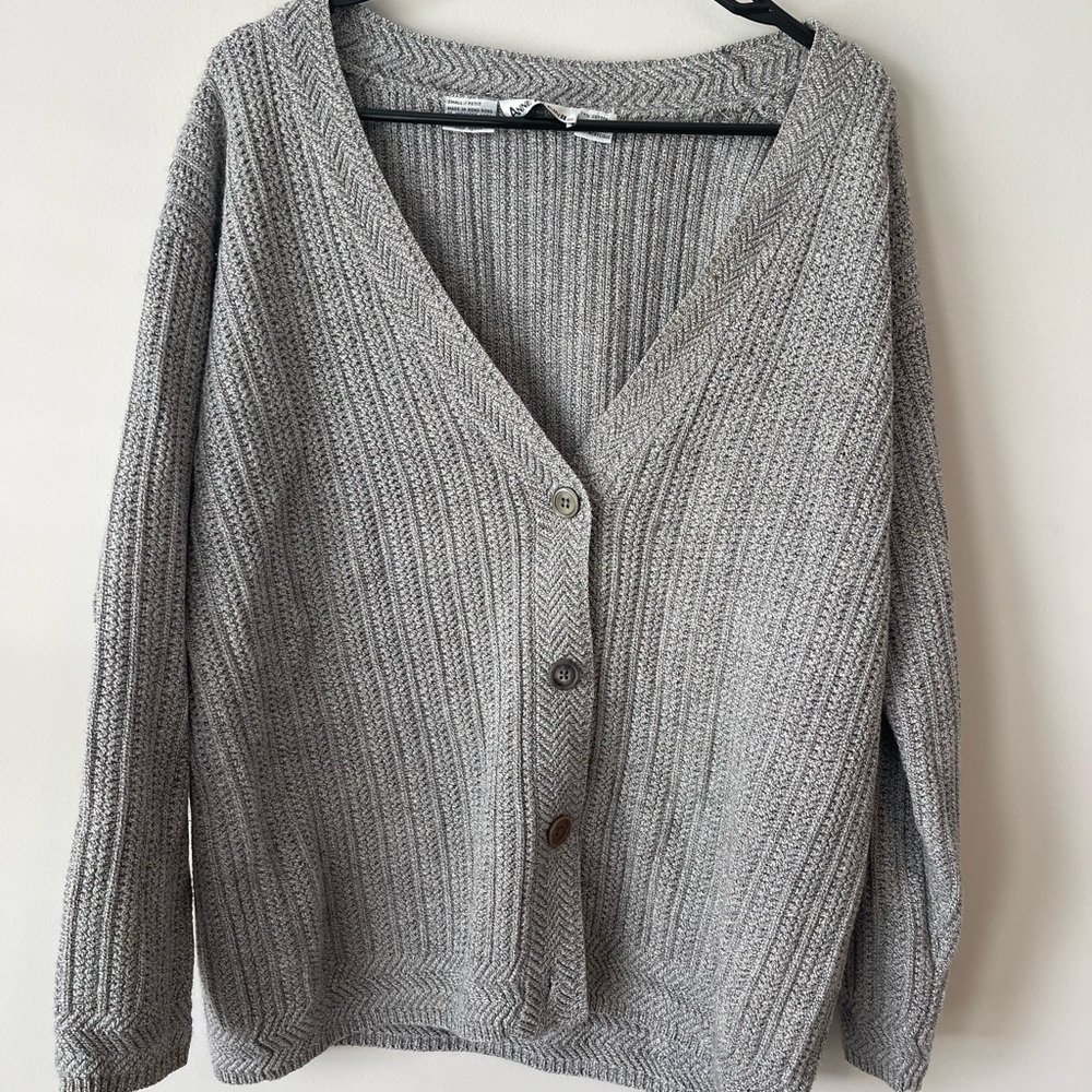Anne Klein Gray Cardigan Sweater
